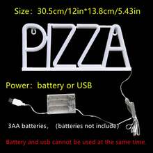 1pc LED Bar PIZZA Neon Sign, Wall Decor For Shop, Battery/USB Powered Romantic Fairy Light, Birthday Gift, Party Decoration For Home, Bedroom, Living Room - PIZZA Neon Sign - View 13