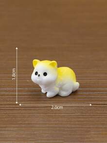 10pcs Cat Shaped Small Resin Figurines, Miniature Garden Landscape Decor Accessories, Suitable For Desktop, Car, Room Decoration, Creating A Warm And Cozy Living Space, Wishing You A Gentle And Comfortable Daily Life - A - View 10