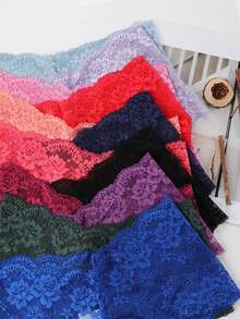 12 PCS Women's Underwear Lace Sexy Lingerie Solid Color Flower Flat Angle Panties Casual - Nhiều màu - Xem 6