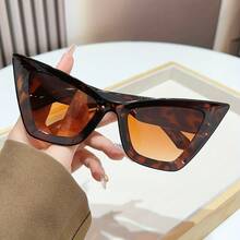 Retro Large Cat-Eye Women's Fashion Glasses - Stylish White Frame With Black Lenses, Suitable For Street Style And Party Wear, Party Glasses|Elegant And Stylish Glasses|Durable Glasses, Cat-Eye Glasses - 白色 - 查看 5