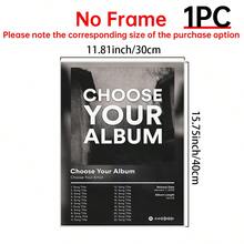 1pc Upload Your Favorite Album Covers, Personalized Music Printing, Singer And Album Wall Artworks, A Musical Gift For Your Fans, Personalized Album Posters, Room Decor, Custom Poster, Customized Wall Art, Pictures Custom Photo, Customizable Things, Optional Frame. - Multicolor - View 13