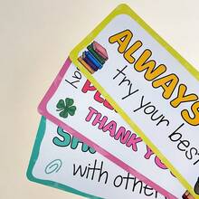 Lachilly 16张彩色英文课堂规则海报 - 教育行为图表和良好习惯学习材料，适用于幼儿园教师，教室装饰套装 - 彩色 - 查看 10