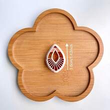 Woven Line Series Soft Clay Jewelry Mold, Bohemian Style Earring Mold, Valentine's Day Spring Polymer Clay Knife, Creative Valentine's Day Jewelry DIY Handmade Earrings 3D Embossing Cutting Tool - Apricot - View 12