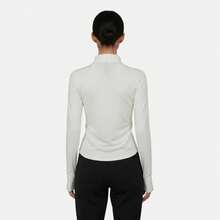 Adidas 女士 SFL LS TEE 长袖针织无领T恤 TKH2642 - 白色 - 查看 2