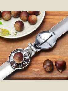 Stainless Steel Chestnut Peeler, Multifunctional Portable Chestnut Sheller, Chestnut Cracker, Nut Cracker With Smooth Handle Kitchen Tool - Multicolor - View 8
