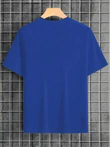 Men'S Short-Sleeve Shirt Made Of, Lightweight And Breathable, Featuring  Printed Designs.This Creatively Illustrated T-Shirt With A Letter Theme Is Ideal For Travel, Summer, Beach Outings, And Everyday Casual Wear At HomeMinimalist Style  Sweatshirt .,Mens Clothes,Shorts,Shirts,Men,Romwe - 白色 - 查看 11