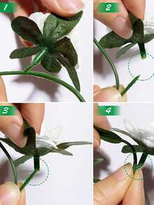 1pc Artificial Peony Flower Vine, Home Decor, Spring - White - View 6