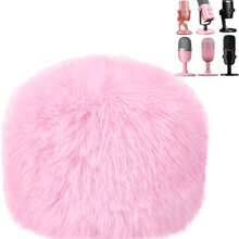 Blue Ye Ti Pop Filter - Microphone Cover, Furry Wind Muff, Mic Windscreen For SoloCast | Ye Ti | Nano | Fifine AM8 | Seiren / V3 Mini And More USB Mics, Pink - one-size - View 6