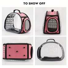 Ba lô hình dấu chân mèo, túi đựng thú cưng thoáng khí, túi đeo vai trong suốt có thể gấp gọn cho mèo. - Nhiều màu - Xem 11