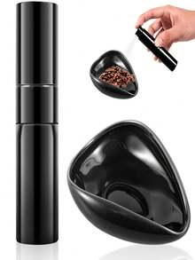 Coffee Bean Ingredient Cup Spray Bottle Set Coffee Or Tea Ceramic Ingredient Container Measuring Tray Set Espresso Accessories With 6 Needles Espresso Distribution Tools - Multicolor - View 1