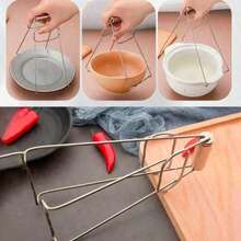 1pc High Heat Resistant Non-Slip Food Tongs, Suitable For Kitchen, Tableware, Baking And Dishware Cleaning, Multipurpose Heat Resistant Bowl Clip, Kitchen Essential, Kitchen Accessories, Kitchen Clamp, Easy To Use And Clean - Multicolor - View 6