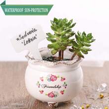 100 Pcs Plastic Plant Labels White T-Type Garden Stake Tags Waterproof Plant Markers Reusable Plant Signs For Outdoor Indoor Nursery Potted Plants Seed - Multicolor - View 7