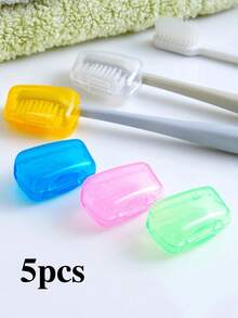 1/5/10 chiếc Hộp bảo vệ đầu bàn chải đánh răng, Hộp đựng và bảo quản bàn chải đánh răng du lịch di động, Hộp bọc đầu bàn chải đánh răng gia dụng, Bảo vệ bàn chải đánh răng, Dùng hàng ngày tại nhà và khi đi công tác, Du lịch ngoài trời và cắm trại, Trang trí phòng tắm, Chuẩn bị cho năm học mới, Phụ kiện du lịch mùa hè, Đồ dùng phòng tắm, Phụ kiện phòng tắm - Trong sáng - Xem 10