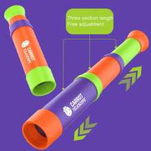 Telescopio de rábano 8X, Monocular retráctil de 3 secciones, longitud libre, ajuste, telescopio de zanahoria, regalos para niños, niñas, cumpleaños WSX0 - Color aleatorio - Ver 1