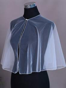 Wedding Jacket Top Removable Bolero Wedding Accessories Bridal Tulle Short Detachable Party Accessory - Multicolor - View 11