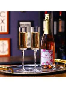 1个/2个/6个 5.5盎司可重复使用香槟杯，透明香槟杯，适用于香槟和甜点 - 可重复使用，慕斯杯，果汁杯，迎宾饮品杯 - 彩色 - 查看 5