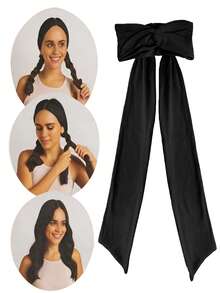 1pc Heatless Curling Headband For Women – Achieves Heatless Curls Overnight, No Heat Damage |Versatile 2-In-1 Styling Tool That Doubles As A Heatless Curlers With Flexible Fit | Great During Gym Sessions, Travel - Black - Multicolor - View 10