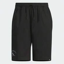 Adidas 男士 GFX SHORT 休闲百搭日常梭织短裤 JL6061 - 黑色 - 查看 3