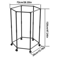Hexagonal Clothes Rack With Wheels – No Tools Portable Garment Rack With Brakes, Space Saving Rolling Clothes Drying Rack For Home Dorm, Heavy Duty Metal Hanging Rail - View 2