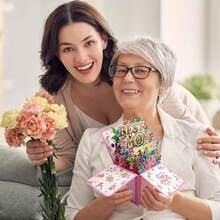 1Set Mother's Day Money Pull-Out Gift Box Best Mom Ever Pop Up Greeting Card Mother's Day Gift Box For Cash With Pull Out Card DIY Set 3D Mother's Day Gift Card World's Best MOM Paper Card With Envelope For Mom Woman Mother Gifts - Gift Box - View 6