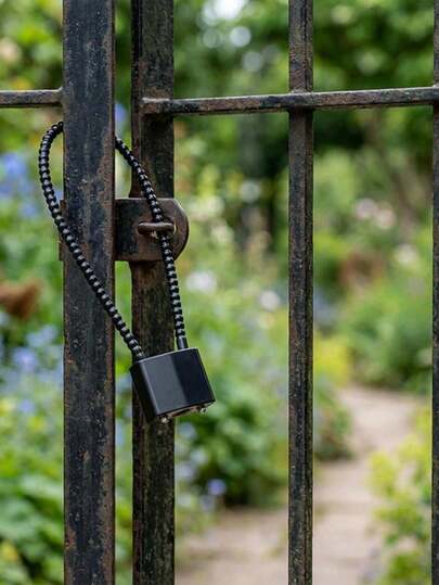 1 Stück schwerer Stahl-Kabelschloss mit 3 Schlüsseln, Stahlseil-Vorhängeschloss geeignet für Elektrofahrräder, Fahrräder, Lagerschränke, Kleiderschränke, Werkzeugkisten und weicher Stahl-Helm-Schloss