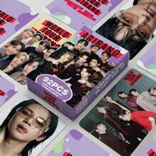 92 piezas Tarjetas fotográficas de , Tarjetas fotográficas del nuevo álbum de ARIRANG, Pegatinas de celebridades, Tarjetas LOMO, Tarjetas de felicitación, Tarjetas de doble cara, Tarjetas de colección en caja/Marcadores, Juego de pegatinas de tarjetas LOMO, Artículos de fans esenciales para coleccionar - Multicolor - Ver 2