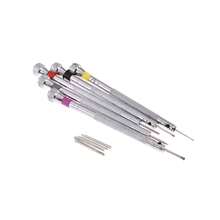 Juego de 5 destornilladores de precisión para joyería de 0.8-1.6mm, juego de destornilladores para reparación de micro relojes, herramienta de reparación de relojes y teléfonos, herramienta de reparación de relojes portátil de alta precisión, herramienta de extracción de correas de reloj con pasador de cadena de reloj mini - destornillador - Ver 9