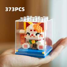 300+ Pcs Cute Animal Building Blocks For Adults, With Display Box, Birthday Gift, DIY Animal Series Blocks, Desktop Decor, Stress Relief, Home Collection Decoration, Assembled Figurines, Office Desk Ornament - Multicolor - View 27