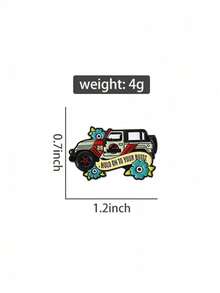 1pc Hard Enamel Needle Colored Car Brooch Lapel Badge Jewelry Gift For Friends Girls Women Fashion Accessories CLQU - 彩色 - 查看 9