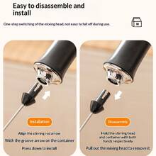 New Electric Milk Frother, Handheld Milk Foamer, Coffee Milk Frother, Milk Mixer - Multicolor - View 8