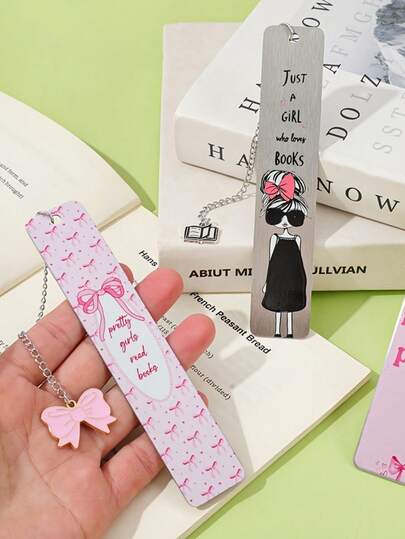 1 PC Cute Pink Bow Bookmark - Elegant Bow-Shaped Book Page Holder With Pink Bow Accent, Bookmarks For Books, Journals, -Readers - Bookish Gifts For Girl, Teens, Book Lovers & Reading Accessories (Suitable For Bookworms)