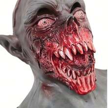 1pc Halloween Scary Funny Vampire Face Mask, Horror Zombie Headpiece Adult Party Prop Latex Toy, Alien COS Headgear, Holiday Costume Prop, Ghastly Ghost Mask, Cosplay Outfit, Halloween Theme Party Decor, Stage Performance Accessory, Holiday Party Costume, Masquerade Prop, Suitable For Halloween, Christmas, Carnival, Parties And More, Great Gift For Family And Friends, Daily Pranks, Haunted House Decor - Mask - View 3