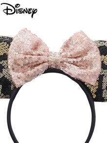 1pc Disney Series Leopard Print Headband, Women's Hair Hoop, Cute Bow, Mickey Mouse Polka Dot Ears, Amusement Park Hair Accessory, Cosplay, Party, Valentine's Day Gift - Multicolor - View 2