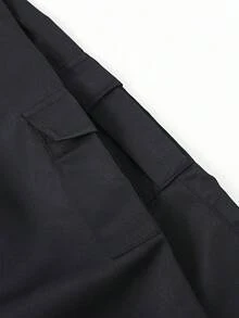 1 chiếc quần lửng 3/4 thanh lịch, thoải mái, cao cấp, đa năng dành cho bé trai tuổi teen. - màu đen - Xem 6