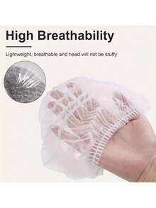 12pcs/30pcs/50pcs/100pcs Disposable Non-Woven Dust Cap, Chef Hat, Kitchen Hair Net, Bouffant Cap, Hairnet, Bouffant Cap, Bath Cap, Makeup Beauty Cap, Chef Apron & Hat, Unisex, Blue Disposable Non-Woven Dust Cap, Kitchen Chef Hat, Dust-Proof, Oil-Proof, Suitable For Cooking, Breathable Non-Woven Hairnet - C - View 6