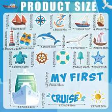 20pcs/Set First Cruise Ship Door Magnets, PVC Material, Funny Cruise Decor, Dishwasher Magnets, Carnival Cruise Essential, Scratch-Resistant And Reusable, Ideal For Cruise Ship Decoration - 20pcs Summer Cruise Style - View 3