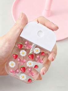 新款蝴蝶结雏菊草莓图案可重复灌装透明PET旅行喷雾瓶，适用于香水、卸妆液、爽肤水、保湿霜、卸甲油等，可重复使用，旅行必备，完美旅行配件，节日礼物、圣诞礼物、新年礼物，送给老师、朋友、情侣皆宜。 - 彩色 - 查看 7