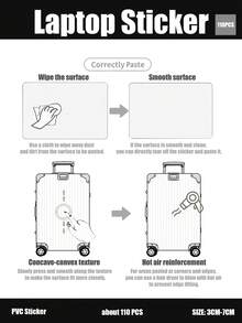 110 Peças Adesivos de Personagens de Animação Engraçados de Desenho Animado, Adequados para Bagagem, Laptop, Bicicleta, Motocicleta, Papelaria, Scooter, Móveis, Geladeira, Telefone, Copo, Capacete, Carro, Ótimo Presente para Amigos, Família, Fãs - Visão 5