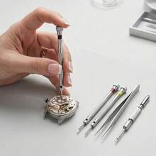 Juego de 5 destornilladores de precisión para joyería de 0.8-1.6mm, juego de destornilladores para reparación de micro relojes, herramienta de reparación de relojes y teléfonos, herramienta de reparación de relojes portátil de alta precisión, herramienta de extracción de correas de reloj con pasador de cadena de reloj mini - destornillador - Ver 10