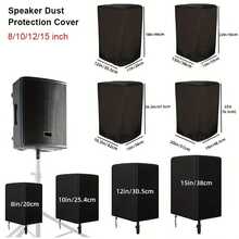 1pc Waterproof Polyester Powered Speaker Dust Protection Cover 210D Oxford Cloth UV-Protected Upright Speaker Equipment Cover Cloth Bag Protective Audio Fabric Cover - Multicolor - View 11