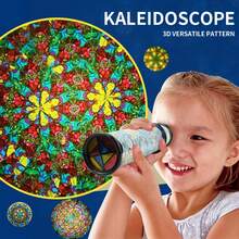 Constantly Changing Mausoleum Three-Mirror Kaleidoscope For Children, Retractable Rotation, Classic Kindergarten Toy YLL2 - Yellow - View 4