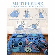 Disney 卡通主题印花法兰绒毯 - 柔软舒适，适合旅行、露营、沙发、床上用品 - 现代简约卡通印花，四季皆宜的舒适床上用品，用途广泛 - 多色 - 查看 9