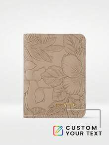 1个定制姓名护照夹，个性化烫印花卉图案手工护照套，优雅旅行配件，送给朋友和伴娘的定制礼物 - 明亮 - 查看 15