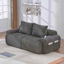 Sofas & Couches - Dark Gray + Corduroy + Foam + 2 Seat-2 - View 5