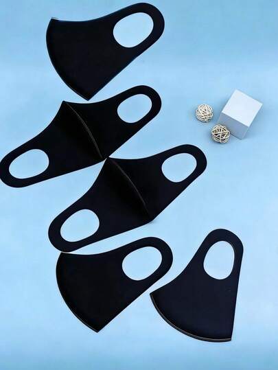 5PCS Reusable 3D Ice Silk Stereoscopic Mask - Washable, Anti-Fog, Dust-Proof, Fashionable Design For Daily Use