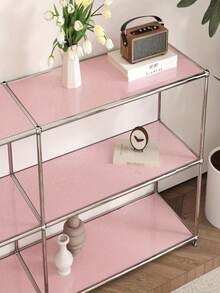 1卷 80厘米/60厘米/55厘米/40厘米宽 乙烯基壁纸 大理石纹 纯色 亮面 粉色 防水 防油 墙贴 厨房橱柜 桌子 浴室 自粘贴纸 家具装饰 - 光麵粉 - 查看 9