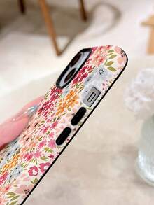 1 件装亮面复古花卉图案二合一贴膜手机壳，兼容三星 11/12/13/14/15/16/17 Pro Max - 彩色 - 查看 4