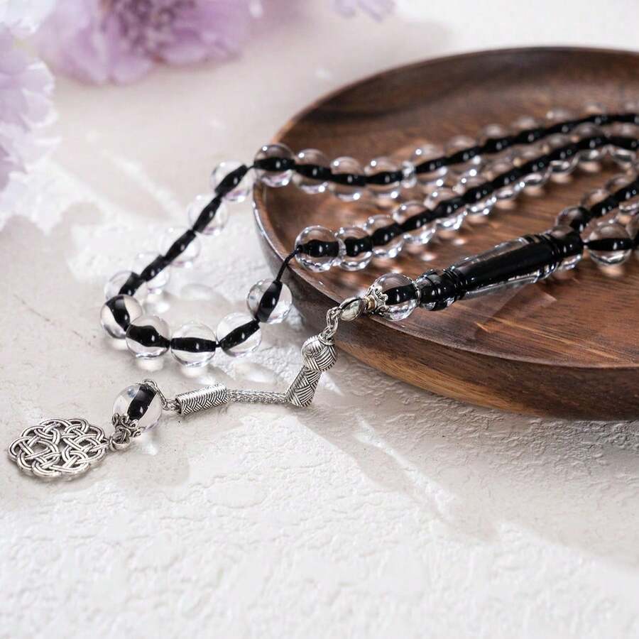 1 pieza Pulsera de cuentas de oración musulmana de 45 cuentas, accesorio islámico como regalo para hombres y mujeres - Regalo de Ramadán - Multicolor - Ver 1