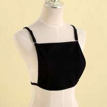 1 Piece Of Suspender, Strapless, Chest Wrapped, Chest Covering, Anti Glare, Low Cut Collar, Low Cut Clothes, Underwear, Fake Collar - Black - View 3