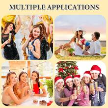 1个/2个/6个 5.5盎司可重复使用香槟杯，透明香槟杯，适用于香槟和甜点 - 可重复使用，慕斯杯，果汁杯，迎宾饮品杯 - 彩色 - 查看 2